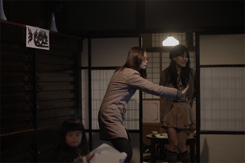 職安チームさん、エア書道。